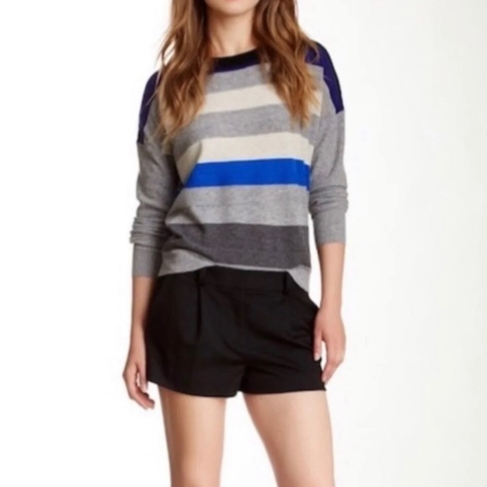 Diane Von Furstenberg Color-block Striped Sweater